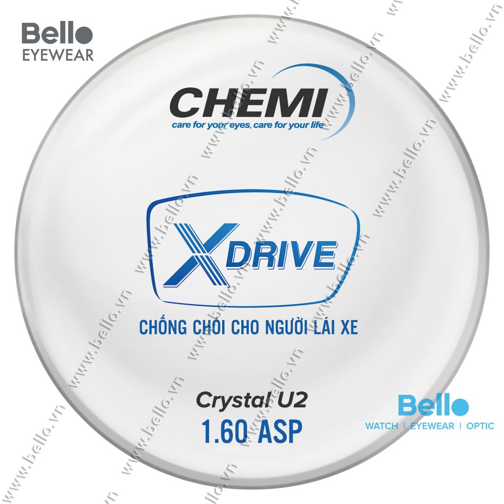  Chemi U2 1.60 ASP X-Drive tròng kính chống chói loá lái xe ngày và đêm 