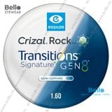  Tròng Kính Đổi Màu Essilor Transitions Gen 8 Xanh Biển Sapphire Blue 