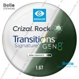  Tròng Kính Đổi Màu Essilor Transitions Gen 8 Xanh Lá Graphite Green 