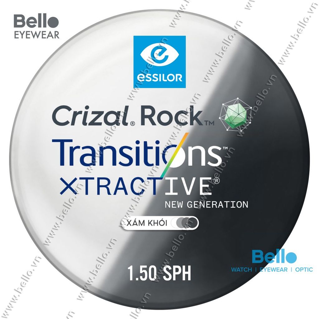  Essilor Transitions XTRActive New Generation Xám Khói 