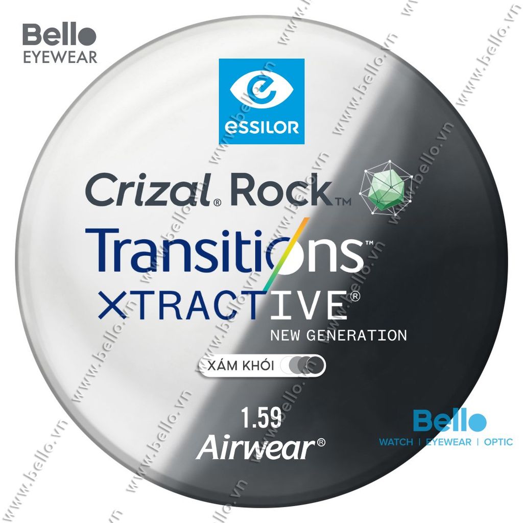  Essilor Transitions XTRActive New Generation Xám Khói 