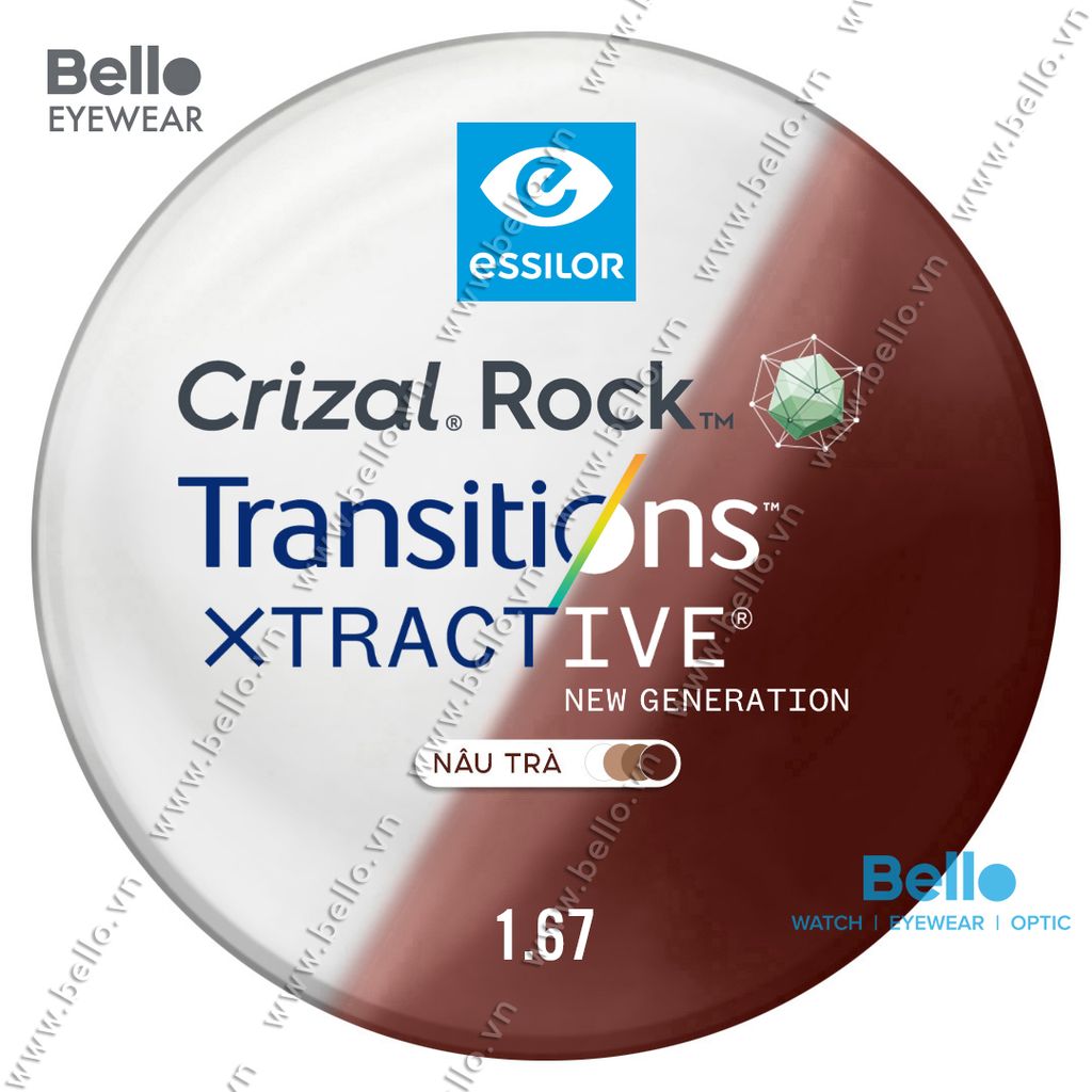  Essilor Transitions XTRActive New Generation Nâu Trà 