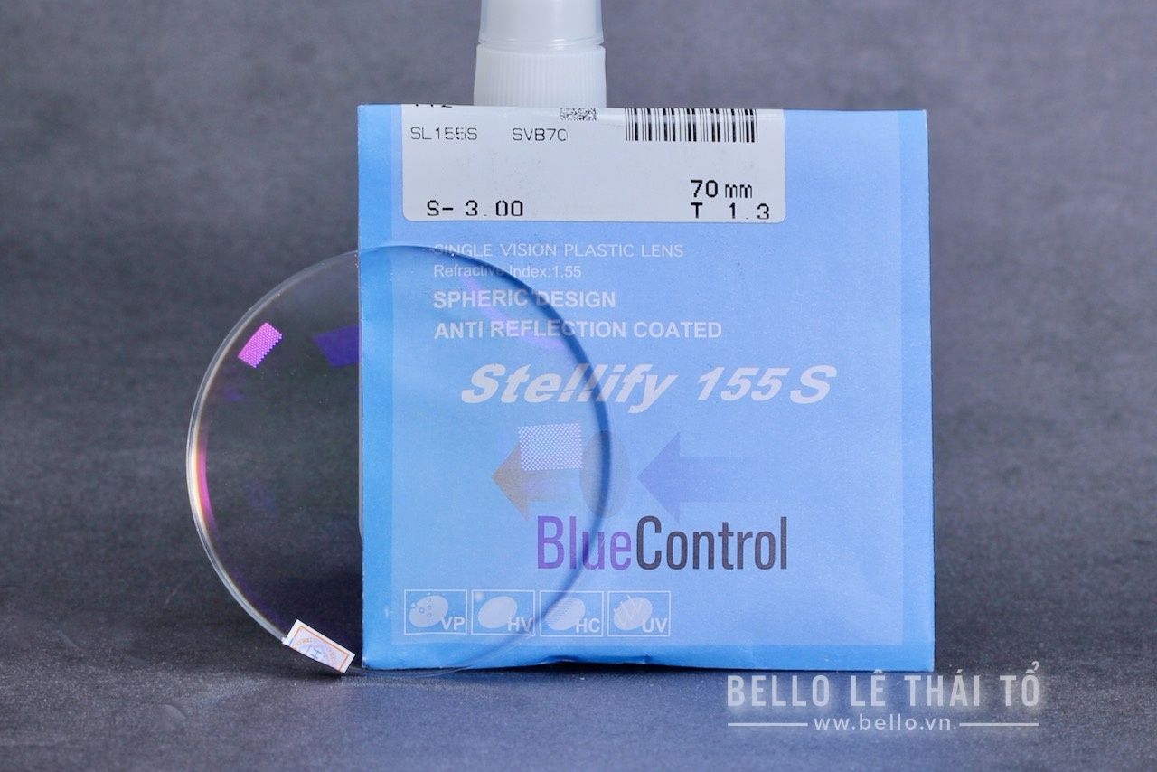 Tròng kính chống ánh sáng xanh Hoya Stellify BlueControl 1.55 S – Bello