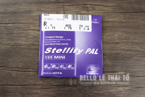 Vừa nhìn xa, nhìn trung và nhìn gần, đọc sách: Đa tròng HOYA Stellify MINI PAL 1.55