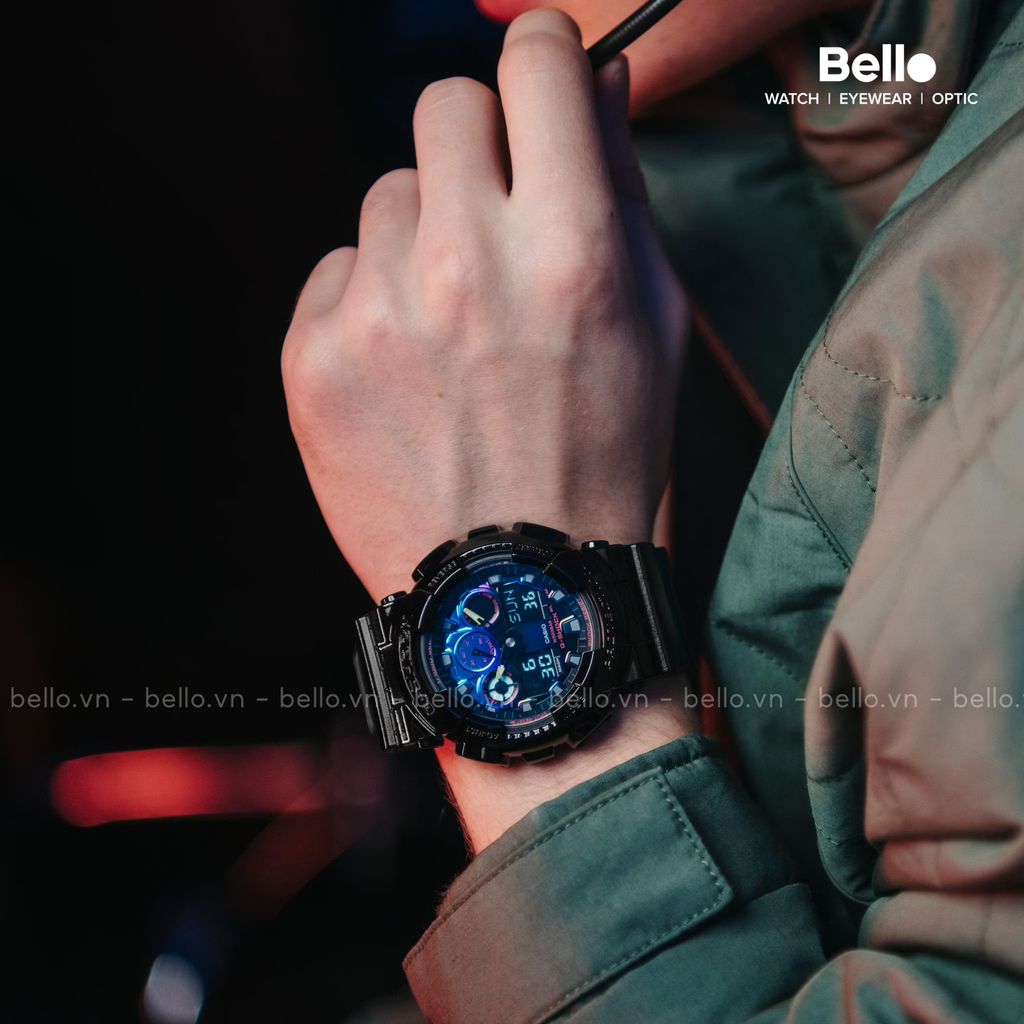  [Pin Miễn Phí Trọn Đời] GA-100RGB-1ADR - Đồng hồ G-Shock Nam - Tem Vàng Chống Giả 