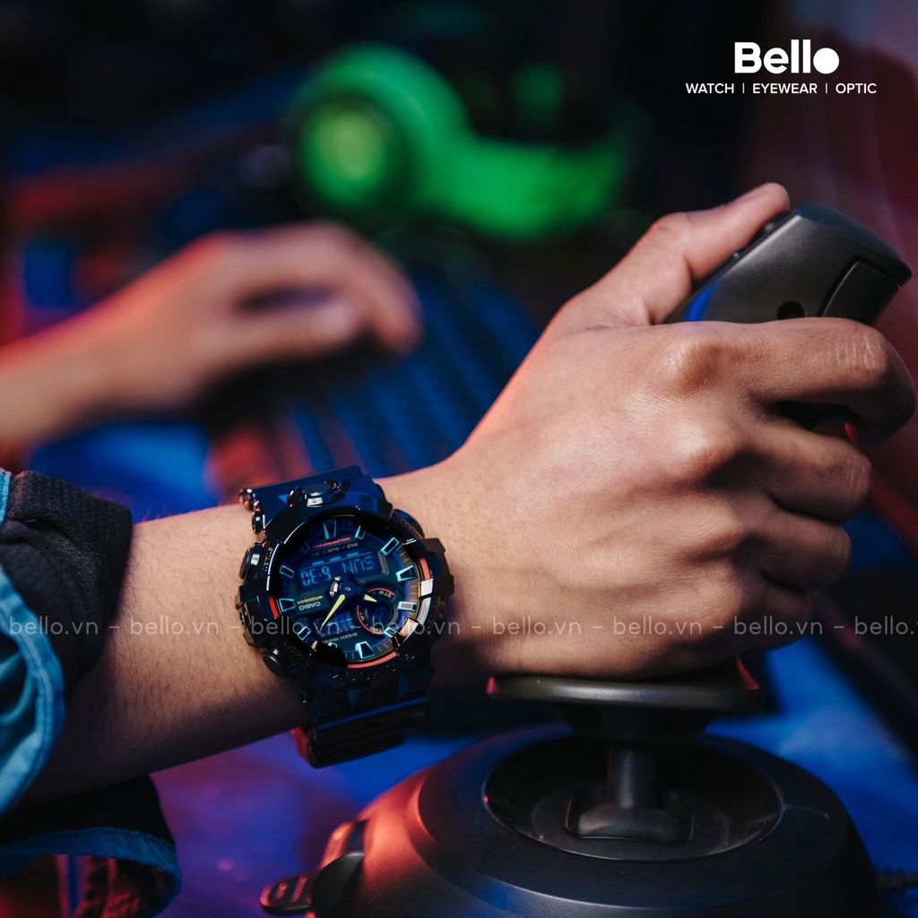  Casio G-Shock GA-700RGB-1ADR - Uy tín từ 2009, Tem vàng chống giả, Bảo hành 5 năm, Pin miễn phí trọn đời 