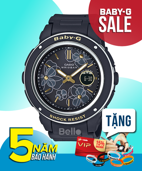  Casio Baby-G BGA-150FL-1A - Uy tín từ 2009, Tem vàng chống giả, Bảo hành 5 năm, Pin miễn phí trọn đời 