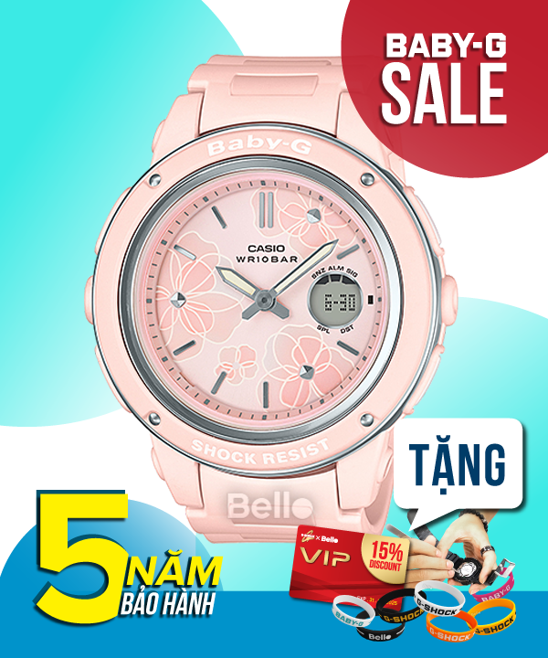  [Pin Miễn Phí Trọn Đời] BGA-150FL-4A - Đồng hồ Casio Baby-G - Tem Vàng Chống Giả 