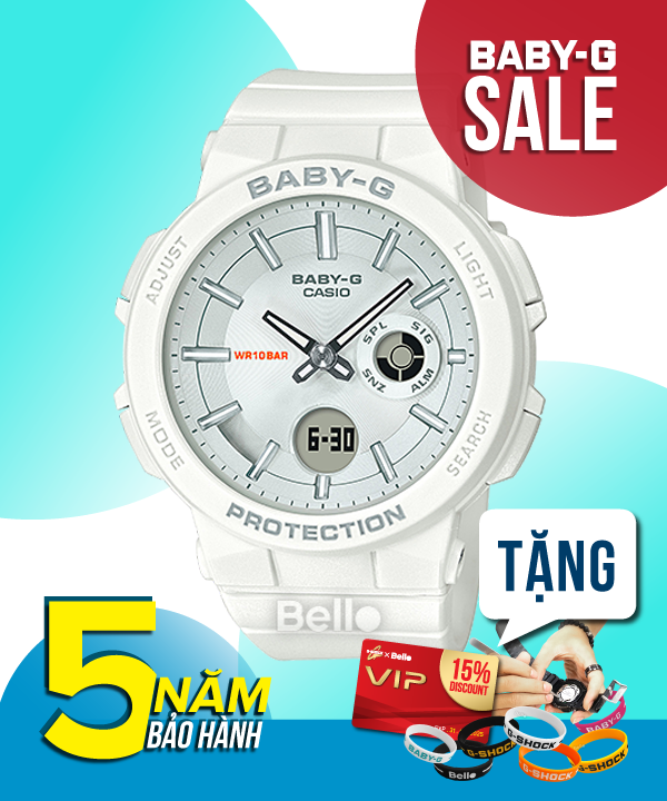  [Pin Miễn Phí Trọn Đời] BGA-255-7A - Đồng hồ Casio Baby-G - Tem Vàng Chống Giả 