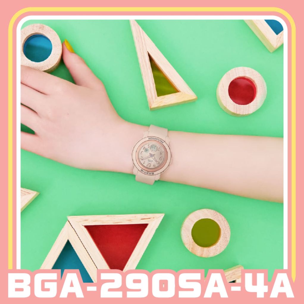  [Pin Miễn Phí Trọn Đời] BGA-290SA-4A - Đồng hồ Casio Baby-G - Tem Vàng Chống Giả 