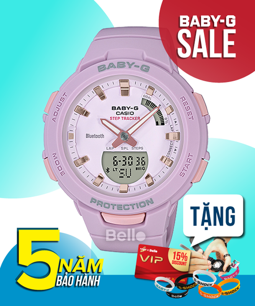  Casio Baby-G BSA-B100-4A2 - Uy tín từ 2009, Tem vàng chống giả, Bảo hành 5 năm, Pin miễn phí trọn đời 