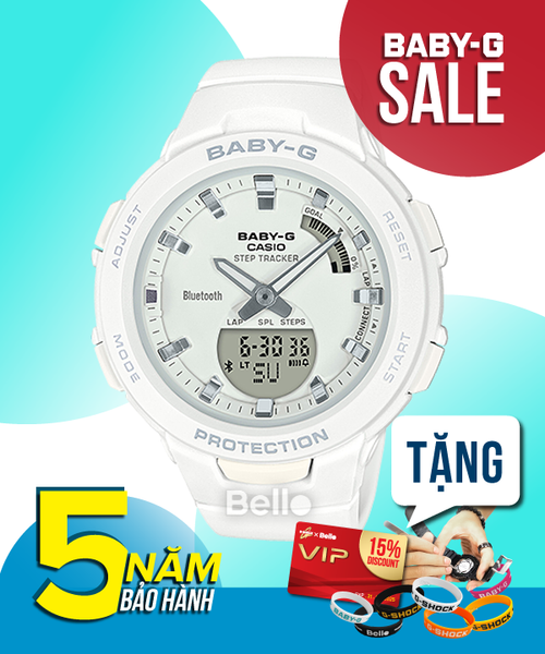  Casio Baby-G BSA-B100-7A - Uy tín từ 2009, Tem vàng chống giả, Bảo hành 5 năm, Pin miễn phí trọn đời 