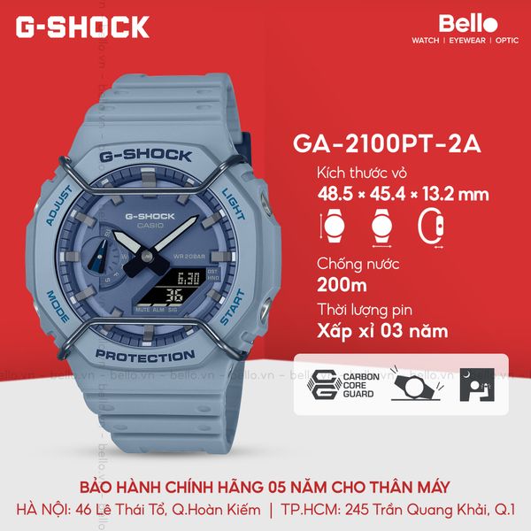 Casio G-Shock GA-2100PT-2A - Uy tín từ 2009, Tem vàng chống giả, Bảo hành 5 năm, Pin miễn phí trọn đời 