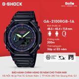  Casio G-Shock GA-2100RGB-1ADR - Uy tín từ 2009, Tem vàng chống giả, Bảo hành 5 năm, Pin miễn phí trọn đời 