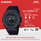  Casio G-Shock GA-2100RW-1A - Uy tín từ 2009, Tem vàng chống giả, Bảo hành 5 năm, Pin miễn phí trọn đời 