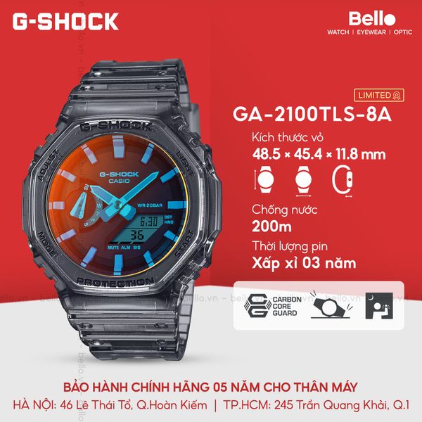  [LIMITED] Casio G-Shock GA-2100TLS-8ADR - Uy tín từ 2009, Tem vàng chống giả, Bảo hành 5 năm, Pin miễn phí trọn đời 