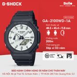  Casio G-Shock GA-2100WD-1A - Uy tín từ 2009, Tem vàng chống giả, Bảo hành 5 năm, Pin miễn phí trọn đời 