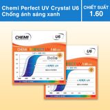  Tròng Kính Chống Ánh Sáng Xanh Chemi Crystal U6 Perfect UV 