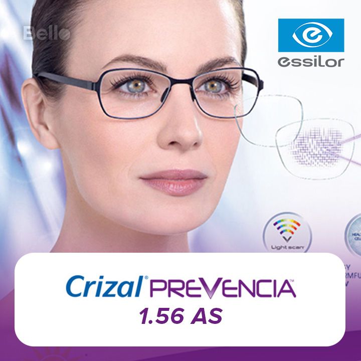  Tròng Kính Chống Ánh Sáng Xanh Essilor Crizal Prevencia 