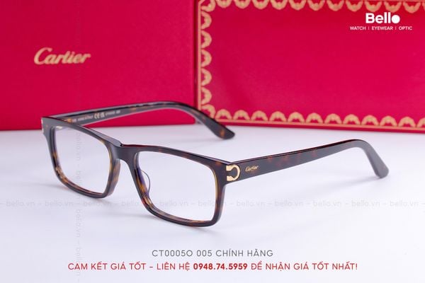  Gọng Kính Cartier CT0005O 005 - Tặng kèm tròng kính Essilor Pháp, Liên hệ giá tốt Mrs.Hà 0948.74.5959 