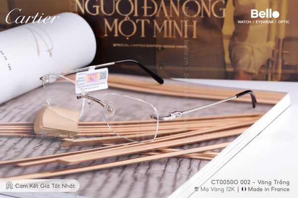  Gọng Kính Cartier CT0050O 002 - Tặng kèm tròng kính Essilor Pháp, Liên hệ giá tốt Mrs.Hà 0948.74.5959 