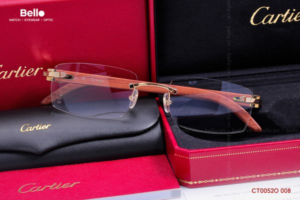  Gọng Kính Cartier CT0052O 008 - Tặng kèm tròng kính Essilor Pháp, Liên hệ giá tốt Mrs.Hà 0948.74.5959 