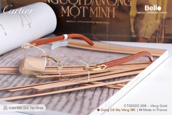  Gọng Kính Cartier CT0052O 008 - Tặng kèm tròng kính Essilor Pháp, Liên hệ giá tốt Mrs.Hà 0948.74.5959 