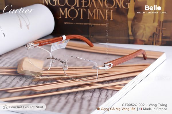  Gọng Kính Cartier CT0052O 009 - Tặng kèm tròng kính Essilor Pháp, Liên hệ giá tốt Mrs.Hà 0948.74.5959 