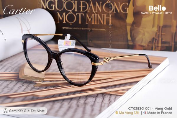  Gọng Kính Cartier CT0283O 001 - Tặng kèm tròng kính Essilor Pháp, Liên hệ giá tốt Mrs.Hà 0948.74.5959 