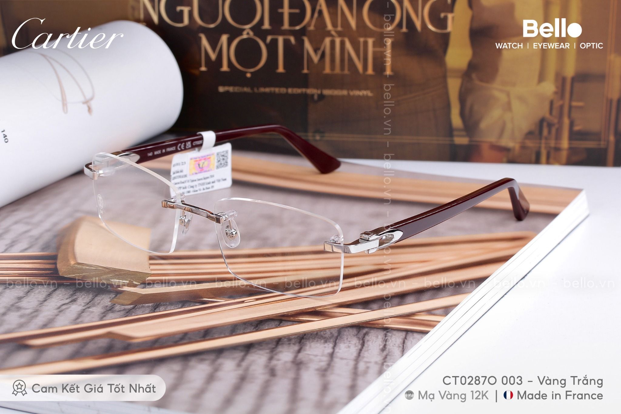  Gọng Kính Cartier CT0287O 003, CT0287O 007 - Tặng kèm tròng kính Essilor Pháp, Liên hệ giá tốt Mrs.Hà 0948.74.5959 