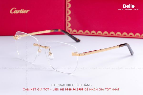  Gọng Kính Cartier CT0336O 001 - Tặng kèm tròng kính Essilor Pháp, Liên hệ giá tốt Mrs.Hà 0948.74.5959 