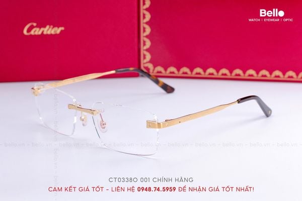  Gọng Kính Cartier CT0338O 001 - Tặng kèm tròng kính Essilor Pháp, Liên hệ giá tốt Mrs.Hà 0948.74.5959 