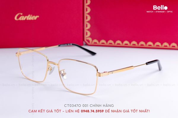 Gọng Kính Cartier CT0347O 001 - Tặng kèm tròng kính Essilor Pháp, Liên hệ giá tốt Mrs.Hà 0948.74.5959 