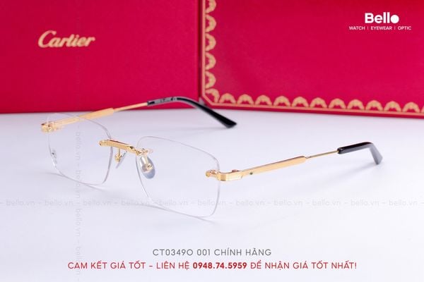  Gọng Kính Cartier CT0349O 001 - Tặng kèm tròng kính Essilor Pháp, Liên hệ giá tốt Mrs.Hà 0948.74.5959 