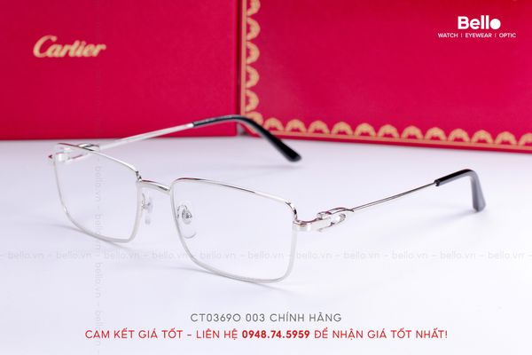  Gọng Kính Cartier CT0369O 001, CT0369O 003 - Tặng kèm tròng kính Essilor Pháp, Liên hệ giá tốt Mrs.Hà 0948.74.5959 
