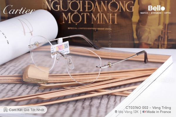  Gọng Kính Cartier CT0376O 002 - Tặng kèm tròng kính Essilor Pháp, Liên hệ giá tốt Mrs.Hà 0948.74.5959 