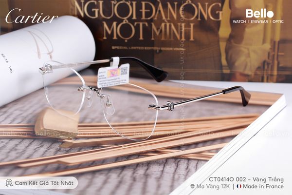  Gọng Kính Cartier CT0414O 002 - Tặng kèm tròng kính Essilor Pháp, Liên hệ giá tốt Mrs.Hà 0948.74.5959 