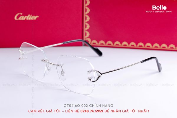 Gọng Kính Cartier CT0416O 002 - Tặng kèm tròng kính Essilor Pháp, Liên hệ giá tốt Mrs.Hà 0948.74.5959 