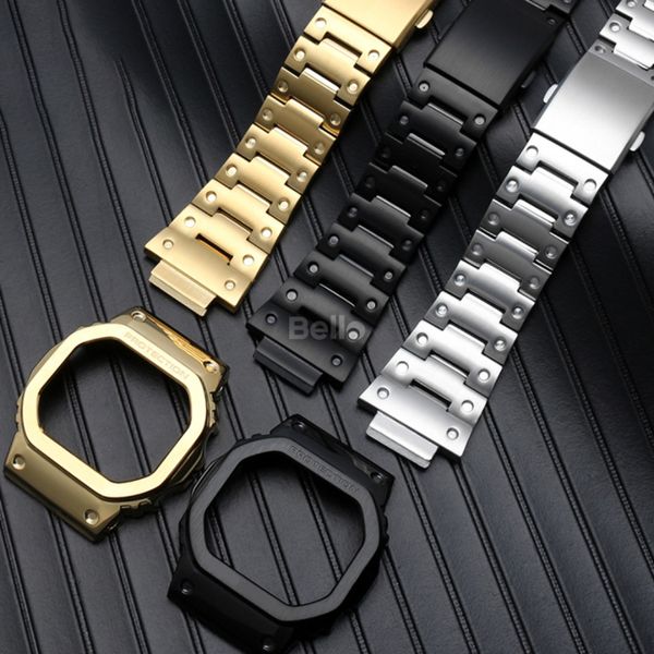  Dây vỏ kim loại G-Shock DW-5610, G-5600, GW-B5600 màu bạc 