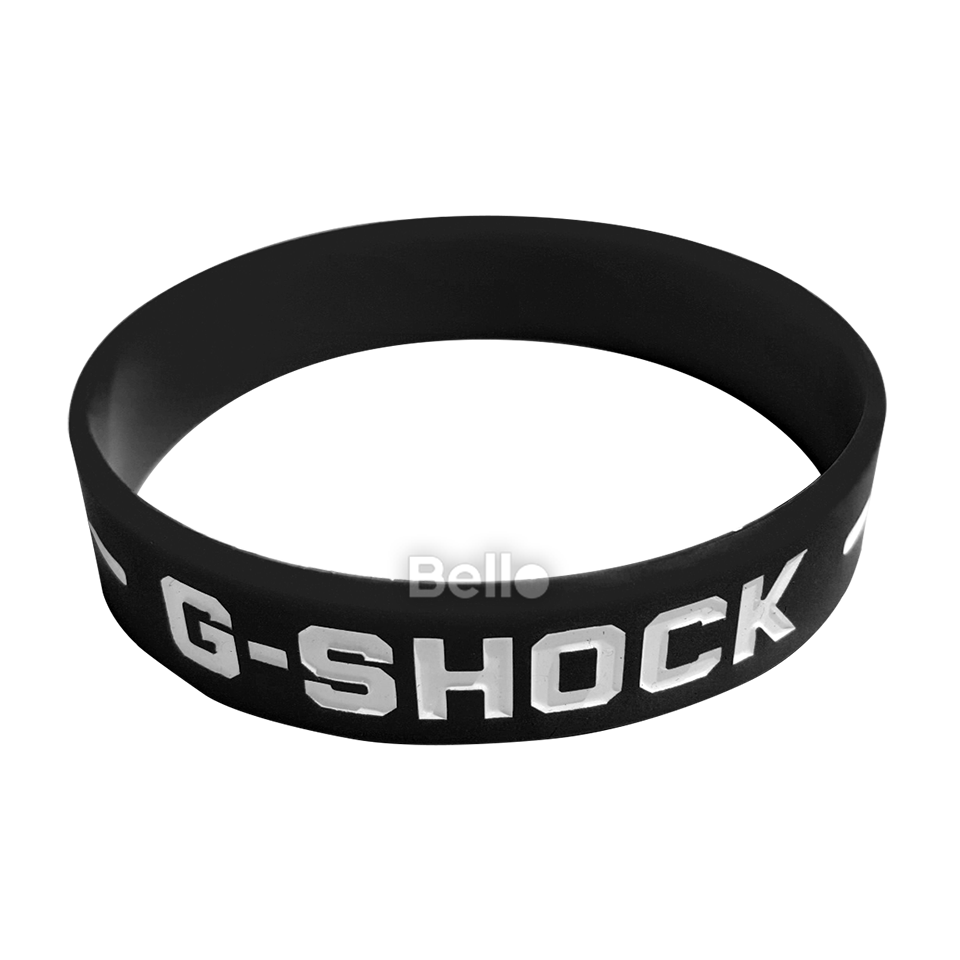  Vòng G-Shock Bello Đen chữ trắng (10 chiếc) 