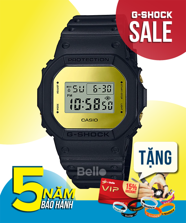  [Pin Miễn Phí Trọn Đời] DW-5600BBMB-1 - Đồng hồ G-Shock Nam - Tem Vàng Chống Giả 