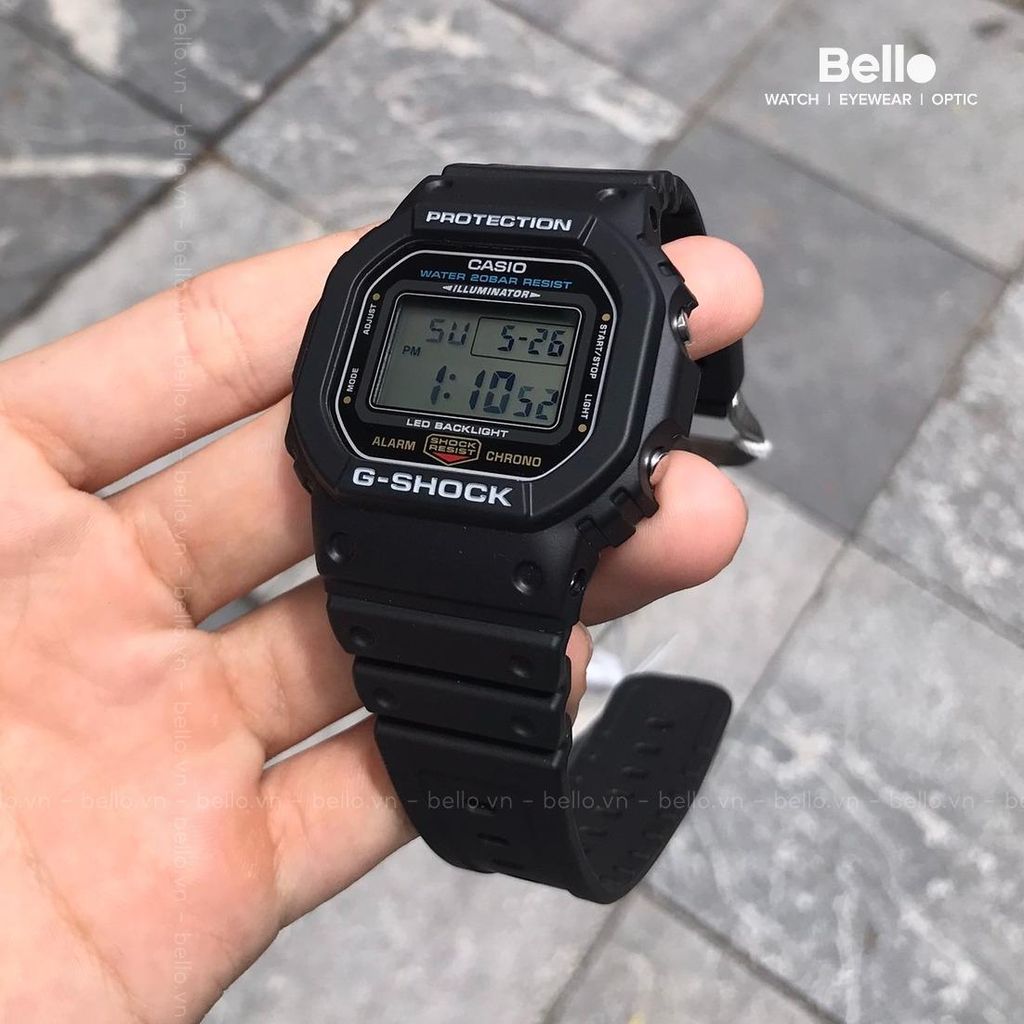  [Pin Miễn Phí Trọn Đời] DW-5600E-1VDF - Đồng hồ G-Shock Nam - Tem Vàng Chống Giả 