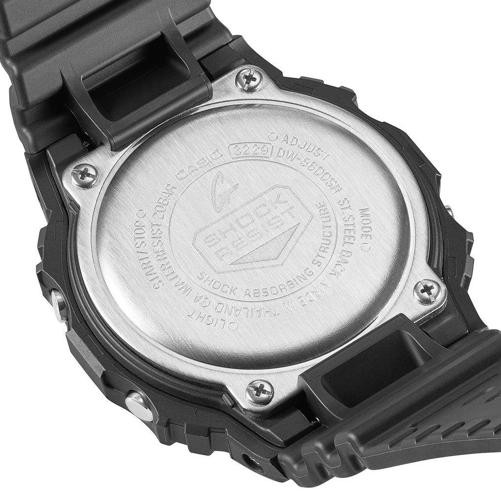  [Pin Miễn Phí Trọn Đời] DW-5600SR-1DR - Đồng hồ G-Shock Nam - Tem Vàng Chống Giả 