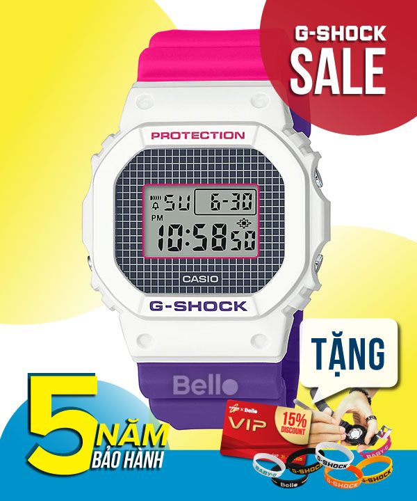  [Pin Miễn Phí Trọn Đời] DW-5600THB-7 - Đồng hồ G-Shock Nam - Tem Vàng Chống Giả 