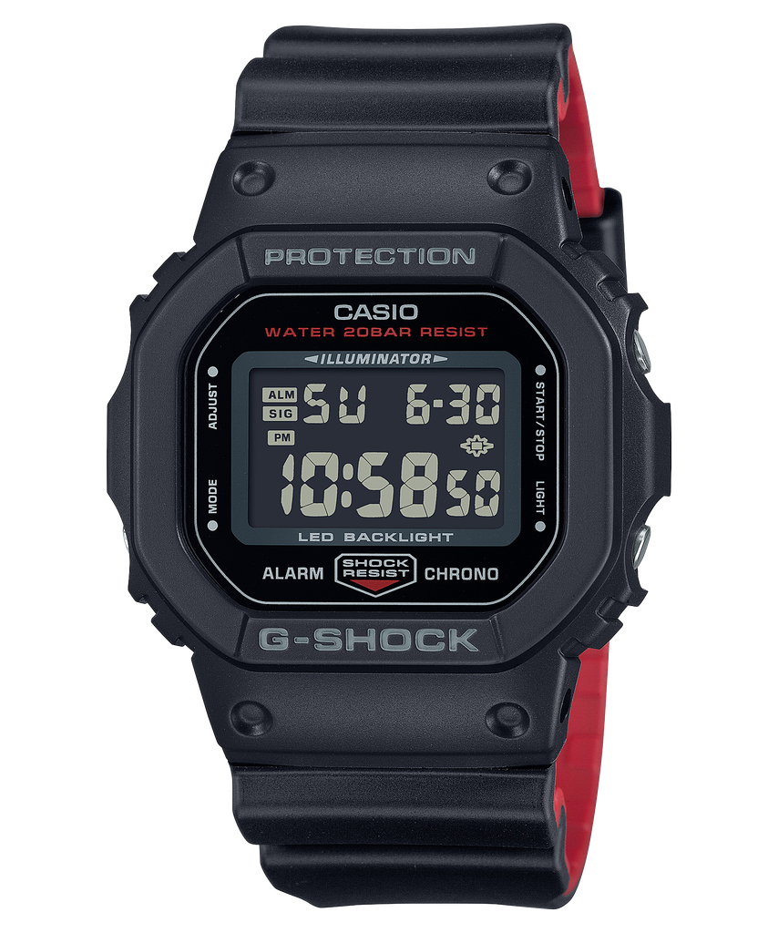  [Pin Miễn Phí Trọn Đời] DW-5600UHR-1DR - Đồng hồ G-Shock Nam - Tem Vàng Chống Giả 