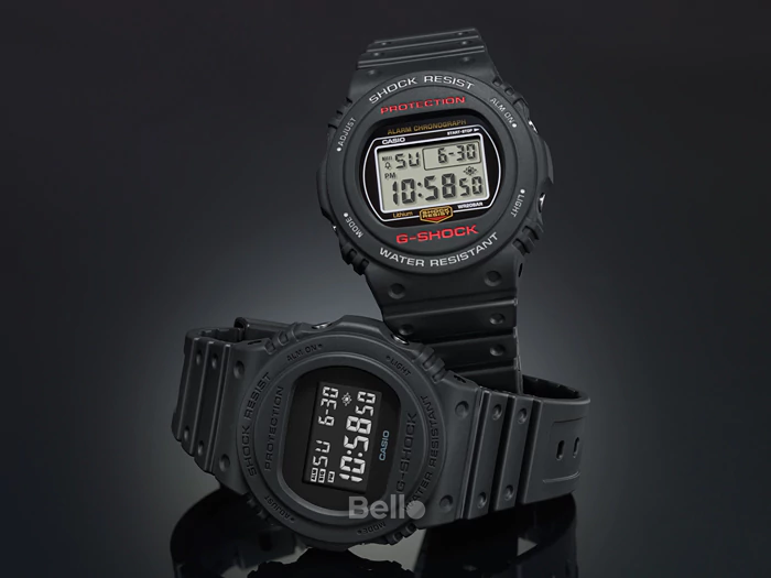  [Pin Miễn Phí Trọn Đời] DW-5750E-1B - Đồng hồ G-Shock Nam - Tem Vàng Chống Giả 