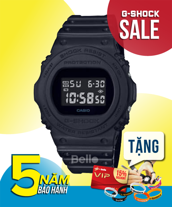  [Pin Miễn Phí Trọn Đời] DW-5750E-1B - Đồng hồ G-Shock Nam - Tem Vàng Chống Giả 