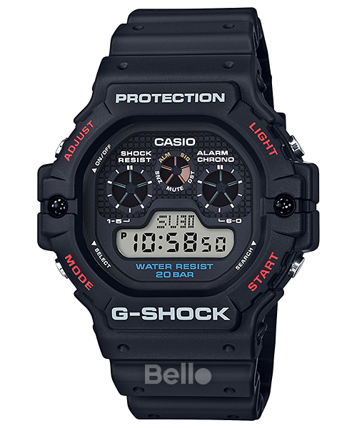  [Pin Miễn Phí Trọn Đời] DW-5900-1 - Đồng hồ G-Shock Nam - Tem Vàng Chống Giả 