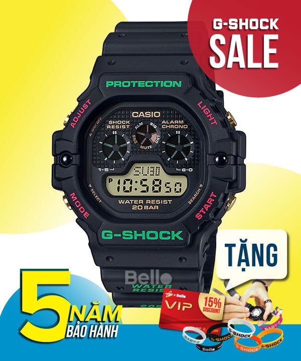  [Pin Miễn Phí Trọn Đời] DW-5900TH-1 - Đồng hồ G-Shock Nam - Tem Vàng Chống Giả 