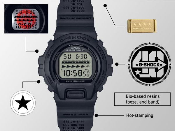  [LIMITED] Casio G-Shock DW-6640RE-1 - Uy tín từ 2009, Tem vàng chống giả, Bảo hành 5 năm, Pin miễn phí trọn đời 